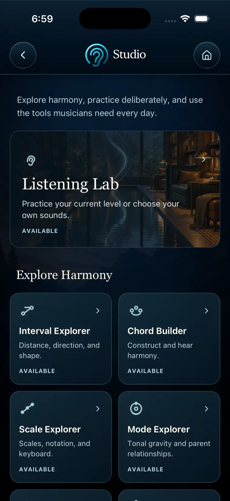 Hear This Studio with listening, harmony, and musician tools